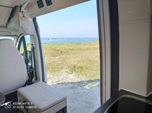 Vue mer depuis camping-car