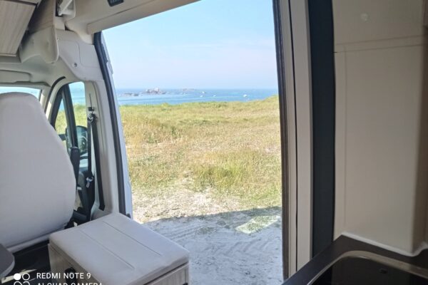 Vue mer depuis camping-car