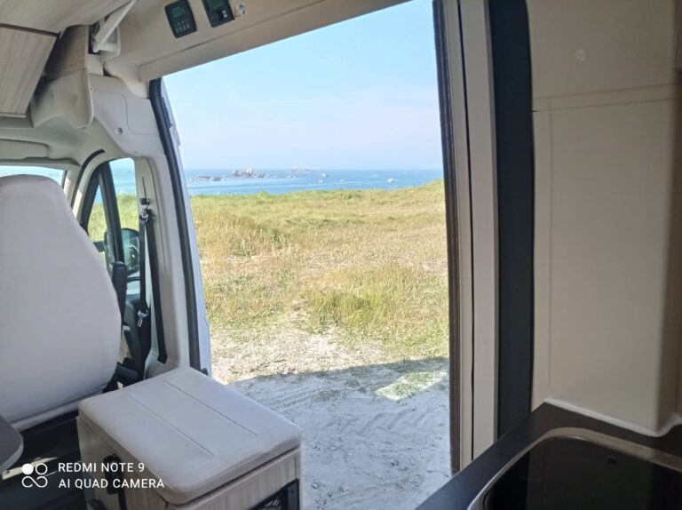 Vue mer depuis camping-car