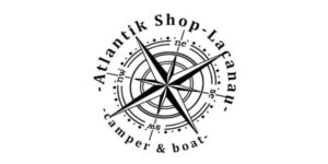 Logo Atlantik Shop avec boussole stylisée