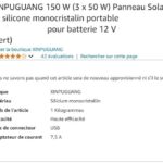 Détail de panneau solaire portable XINPUGUANG 150W
