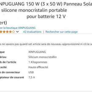 Panneau solaire pliable + Batterie AGM