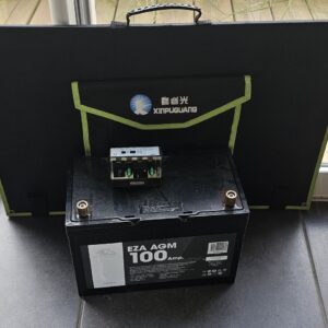 Batterie AGM et sac portable noir avec logo