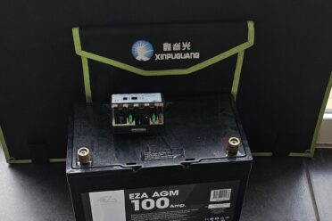 Batterie AGM et sac portable noir avec logo