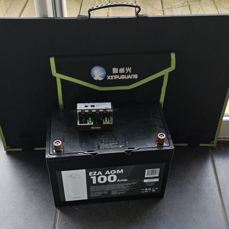 Batterie AGM et sac portable noir avec logo