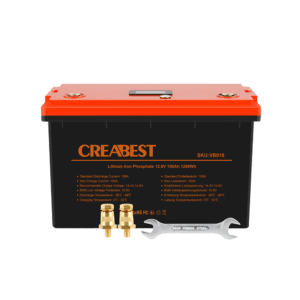 Batterie lithium fer phosphate 12.8V 100Ah, marque CreaBest
