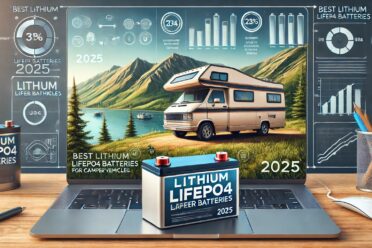 Affiche promotionnelle batteries lithium pour véhicules de loisirs