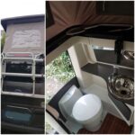 Camping-car équipé d'une cuisine et toilette compacte