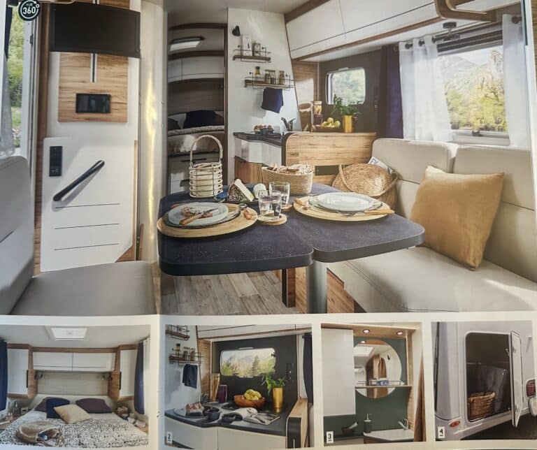 Intérieur moderne et confortable de camping-car