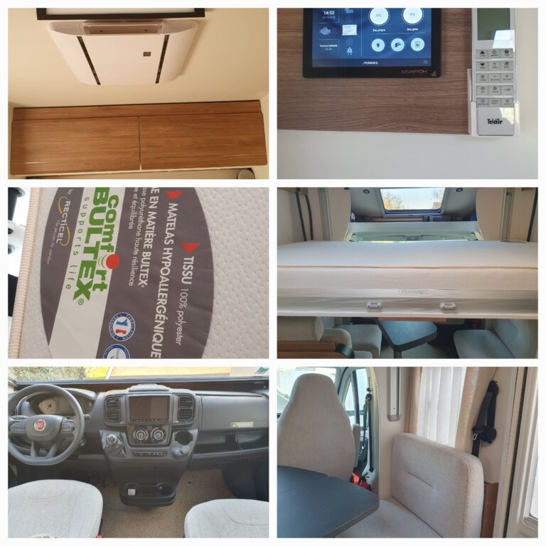 Intérieur de camping-car moderne avec divers équipements