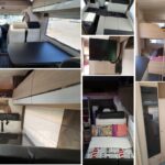 Intérieur moderne de camping-car multifonctionnel