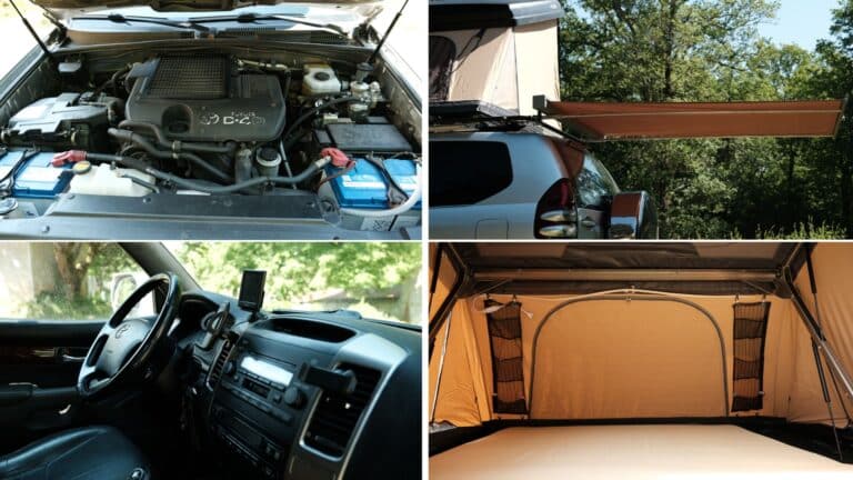 Camping-car aménagé pour aventure en plein air.