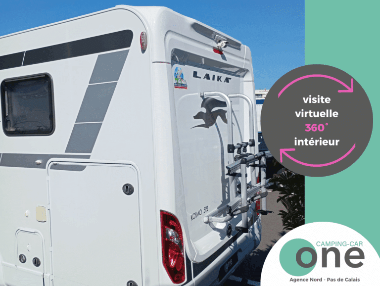 Caravane avec visite virtuelle 360 degré intérieure.