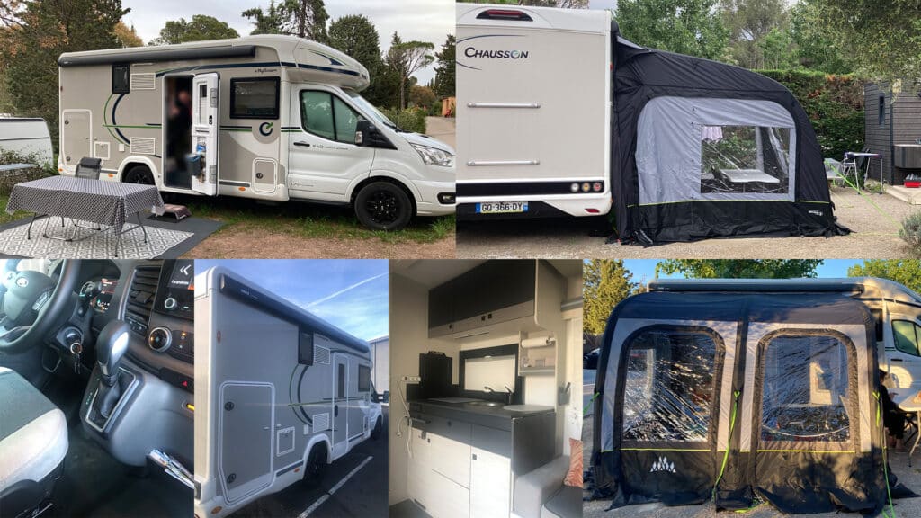 Camping-car Chausson avec auvent et intérieur équipé