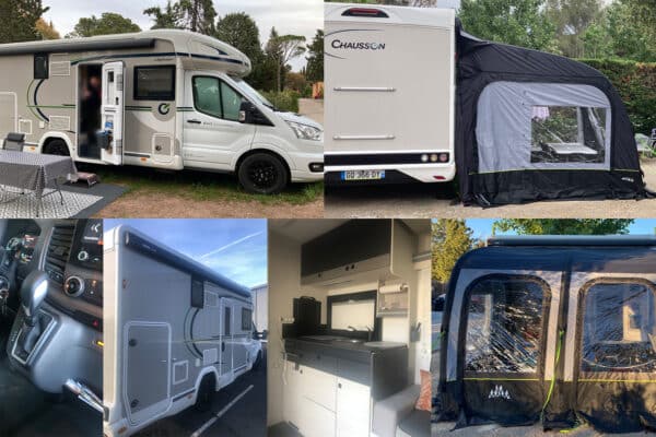 Camping-car Chausson avec auvent et intérieur équipé