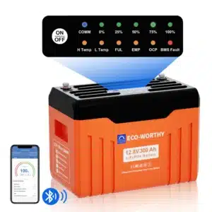 ECO-WORTHY Batterie Lithium 12V 300Ah LiFePO4