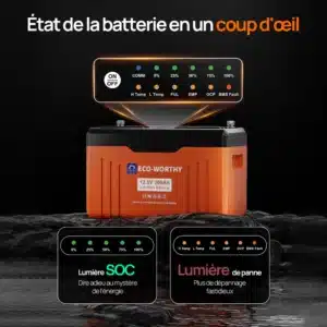 ECO-WORTHY Batterie Lithium 12V 300Ah LiFePO4