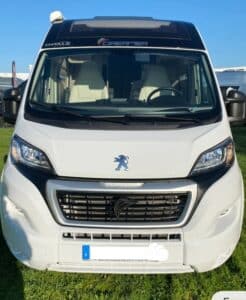 Face avant camping-car Peugeot Dreamer blanc