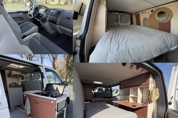 Aménagement intérieur d’un van converti en camping-car