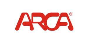 Logo ARCA rouge sur fond blanc
