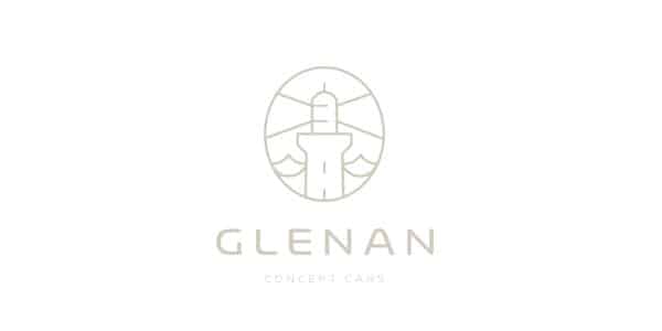 Logo GLENAN Concept Cars avec phare stylisé