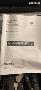 Notice Alarm SX2 pour camping-car