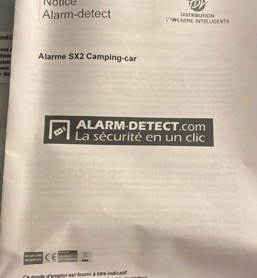Notice Alarm SX2 pour camping-car