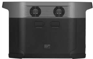 Station électrique portable EcoFlow avec ventilateurs visibles