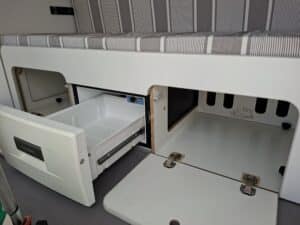 Réfrigérateur tiroir Dometic sous banquette de van