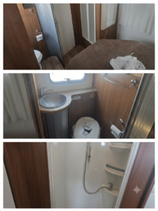 Salle de bain compacte dans camping-car