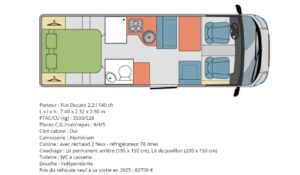 Camping-car intégral Carado Capron 169L/I449 Fiat