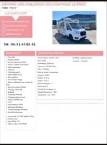 Camping-car profilé Challenger Graphite 260 Ford