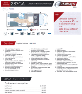 Camping-car profilé Challenger 287 GA VIP Fiat