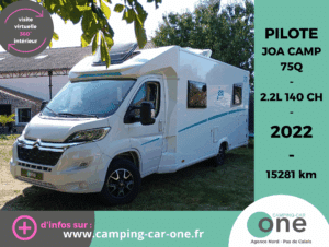 Camping-car blanc Pilote Joa Camp 2022 à vendre.