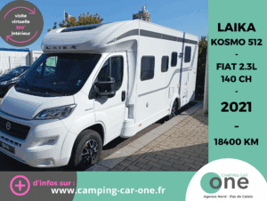 Camping-car Laika Kosmo 512 à vendre, 2021, 18400 km.