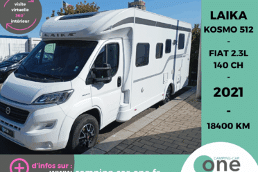 Camping-car Laika Kosmo 512 à vendre, 2021, 18400 km.