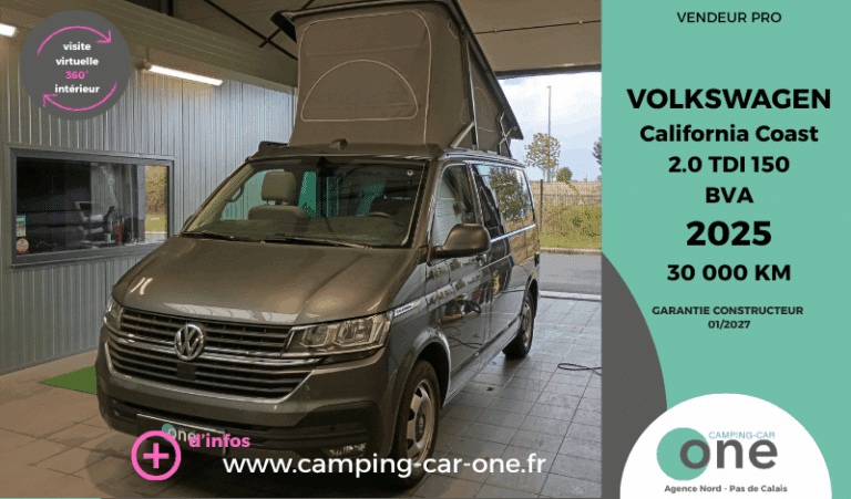 Camping-car Volkswagen California Coast gris 2025