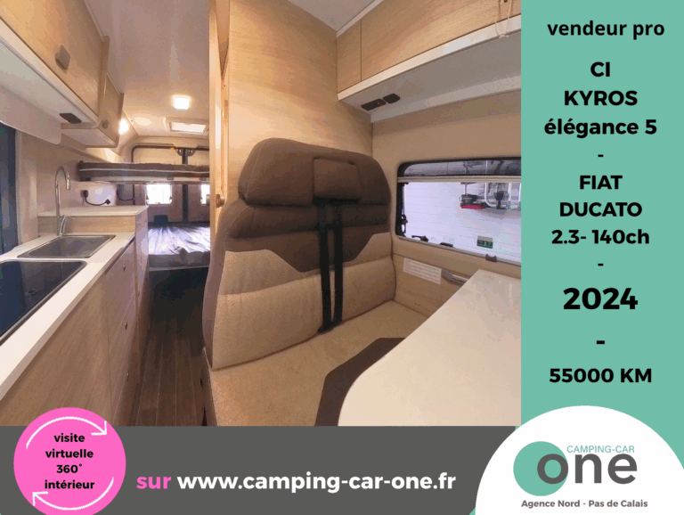 Intérieur camping-car FIAT DUCATO 2024, 55000 km.