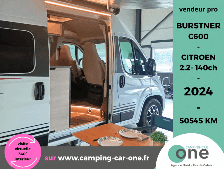 Fourgon aménagé Burstner C600 Citroën 2024 à vendre.