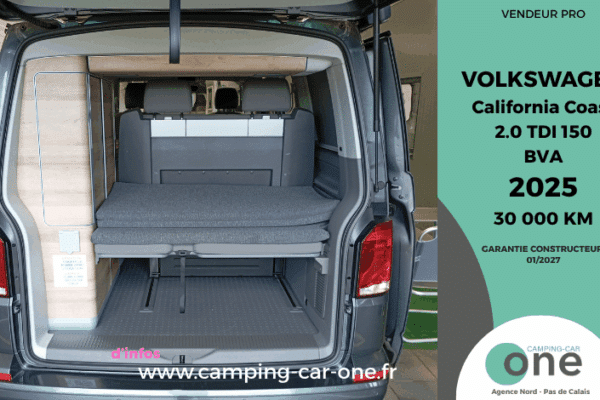 Intérieur Volkswagen California Coast, camping-car 2025