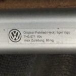 Plaque signalétique porte-vélo Volkswagen, charge max 60 kg.