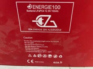 Batterie EZA LiFePO4 avec précautions d'utilisation.