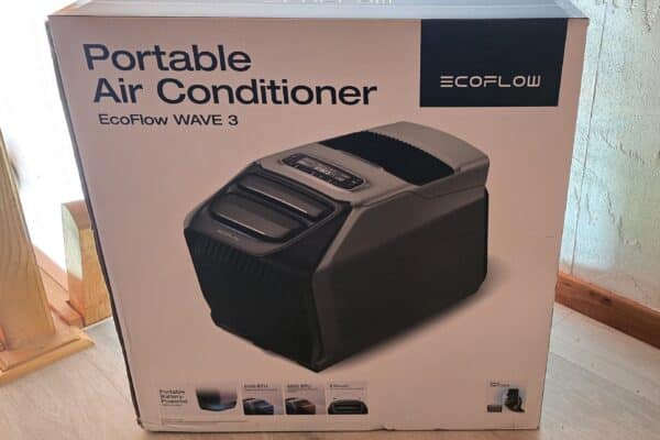 Condizionatore portatile EcoFlow Wave 3, in confezione.