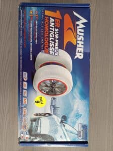 Boîte de sur-pneus antiglisse homologués Musher.